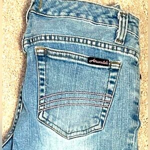 👖AEROPOSTALE WOMEN'S Size 5/6 CAPRIS DENIM BLUE JEANS Pre owned